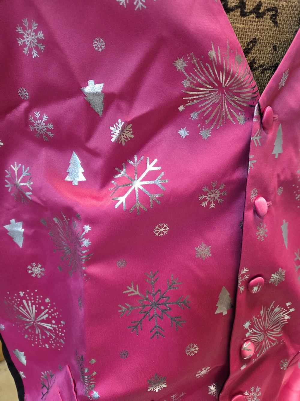 🍍Hot Pink Christmas Vest
